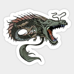Angry asian dragon Sticker